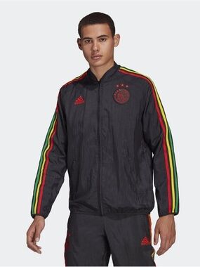 adidas Originals Jamaica Black Woven Top Track Jacket Bob Marley NWOT